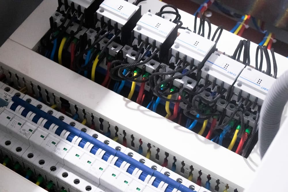 Wiring dressed and landed inside a switch box